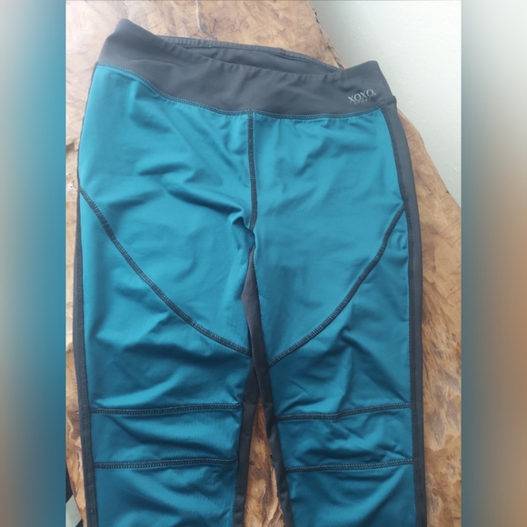 XOXO Teal and Black Leggings - Picture 4 of 6